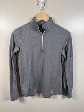 Rhoback Performance Quarter Zip Womens Size Small Gray Golf Active Travel